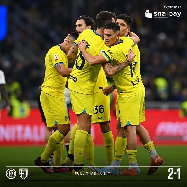 国米2-1帕尔马晋级