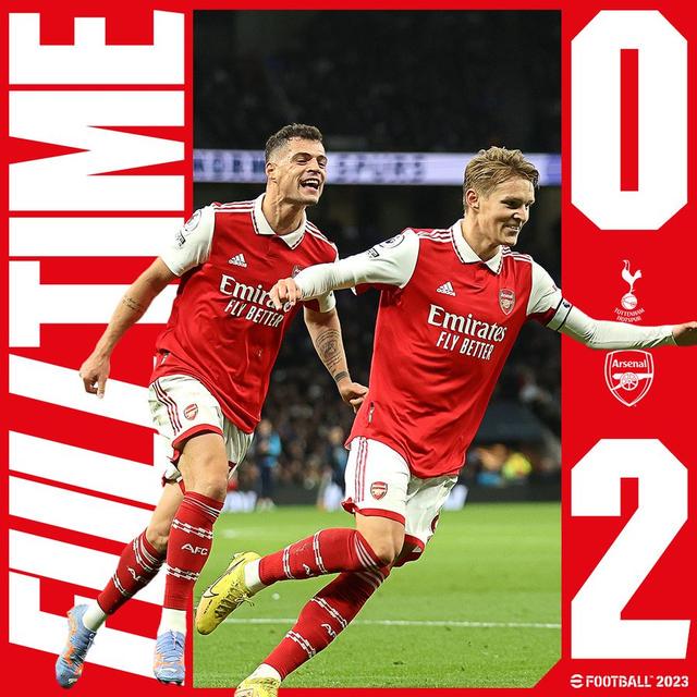 阿森纳2-0双杀热刺8分领跑